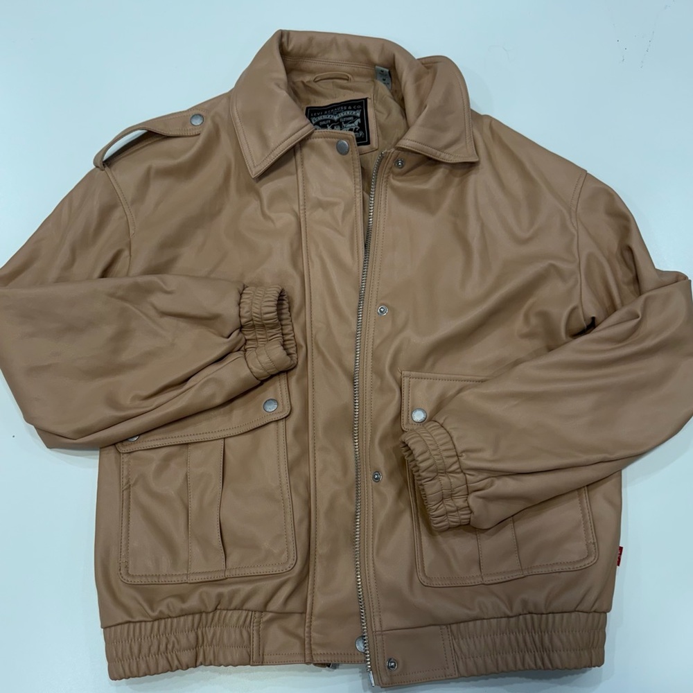 Levi's Beige Leather Jacket